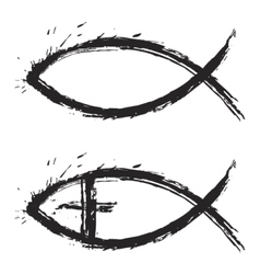 Fish christian vector image