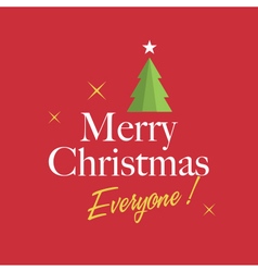 Christmas card with christmas tree vector image