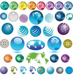 Globes vector image