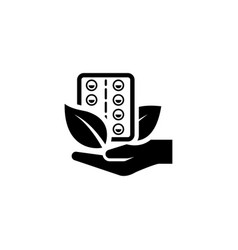 Herbal medicine icon flat design Herbal medicine icon flat design vector image