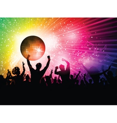 Disco ball background vector image