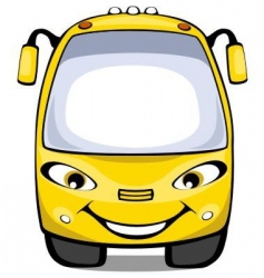 Cute smiling bus Royalty Free Vector Image - VectorStock