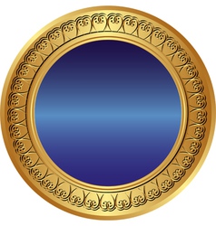 Gold and blue background vector image