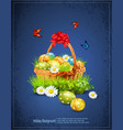 Easter eggs background vector image