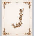 Retro vintage letter in a frame vector image