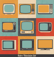 Retro Television Icons vector image