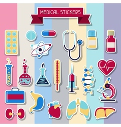 Medical and health care icons set vector image
