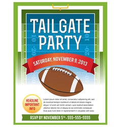 American Football Tailgate Party Flyer vector image