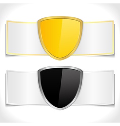 Banners with Shields vector image