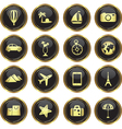 Travel icons set vector image