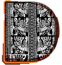 Incas font vector image