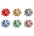 Set of beautiful big bows vector image