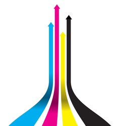 Cmyk arrows vector image