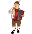 Oktoberfest germany musician playing accordion vector image