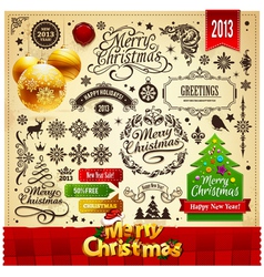 Christmas decoration set vector image