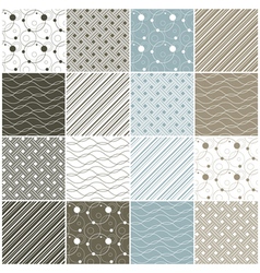 Geometric seamless patterns vector image