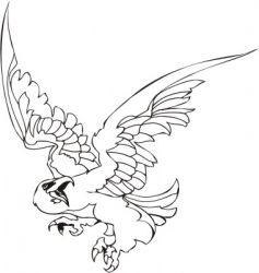 Eagle predatory bird vector image