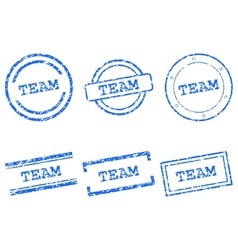 Team stamps vector image