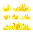 Graphic flames isolated on vector image