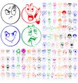Set of smily faces vector image