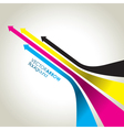 Cmyk colour arrow strips vector image