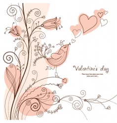 Floral greeting card vector image