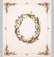 Retro vintage letter in a frame vector image