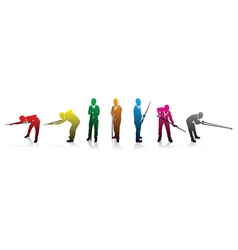 Snooker colour players vector image