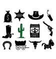 Wildwest set vector image
