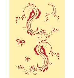 Floral element vector image