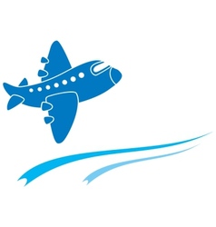 Blue aeroplane vector image