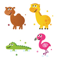 Cute safari africa animals vector image