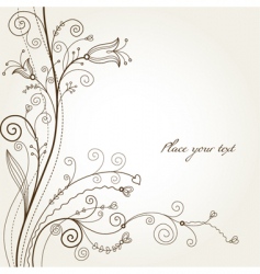 Floral greeting card vector image