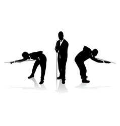 Snooker players vector image