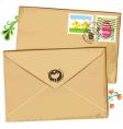Easter envelope and stamps vector image