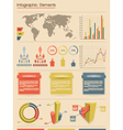 Retro infographic elements vector image