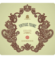 Hand draw ornate vintage frame vector image