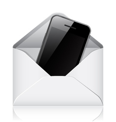 Modern phone in envelope Modern phone in envelope vector image