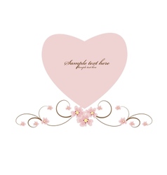 Greeting hanging heart vector image