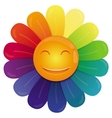 Rainbow flower vector image