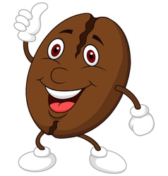 Coffee bean cartoon character vector image