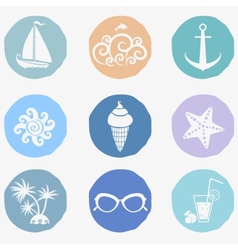 Summer icons vector image