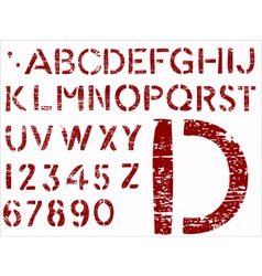 Grunge letters vector image