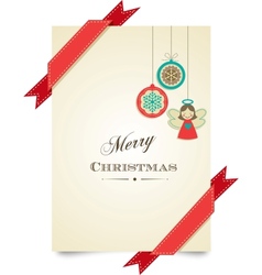 Christmas vintage greeting card vector image