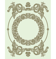 Hand draw ornate vintage frame vector image