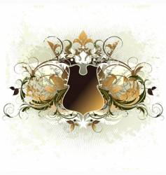 Ornamental shield vector image