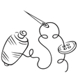 Sewing design vector image