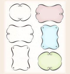 Vintage decorative frames set vector image