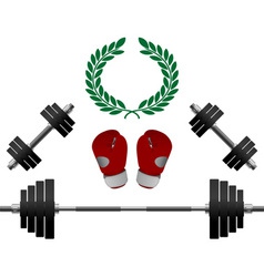 Weights Gloves Championship vector image