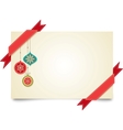 Christmas vintage greeting card vector image